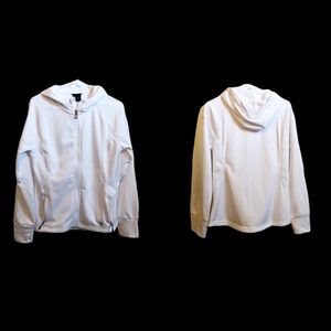 Spyder White Fleeced Lined Full Zip Hooded Jacket Size M